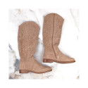 S.Barski W OLI245 beige suede boots (36)