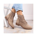 S.Barski W OLI244 beige suede ankle boots (36)