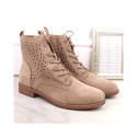 S.Barski W OLI244 beige suede ankle boots (36)