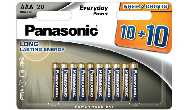 Panasonic Everyday Power батарейки LR03EPS/20BW (10+10)
