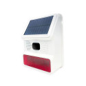 Wireless outdoor solar powered strobe light siren PE-523 PGST