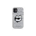 Originaalkott KARL LAGERFELD Glitter Choupette Patch KLHCN61G2CPS Iphone 11| Xr jaoks hõbedane