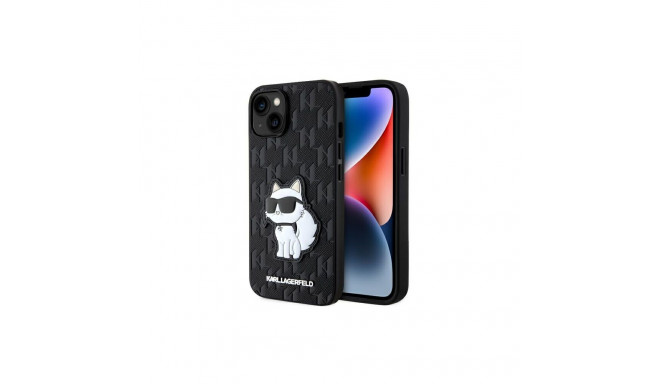 Karl Lagerfeld KLHCP14SSAKHPCK iPhone 14 6.1" black Saffiano Monogram Choupette