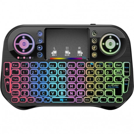Fusion Rainbow compact wireless keyboard with touchpad and colorful backlit for Android | iOS | TV |