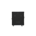 RACK CABINET 19" FREE-STANDING 15U/600X800 (FLAT PACK) WITH MESH DOOR BLACK LANBERG