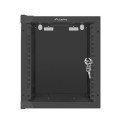 RACK CABINET 10" WALL-MOUNT 6U/280X310 (FLAT PACK) WITH GLASS DOOR BLACK LANBERG