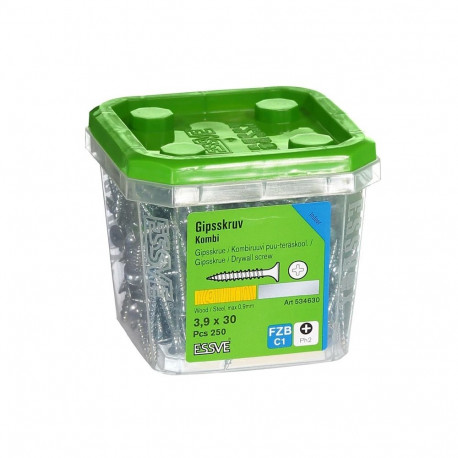 COMBISCREW 3,9x30 tsingitud kruvid (250)