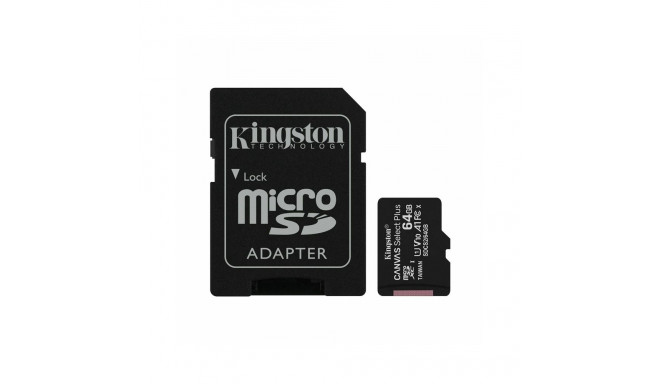 Kingston 64GB CL10 microSDXC mälukaart + adapter