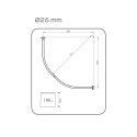 SEMI-CIRCULAR SHOW RAIL 80X80 TSEM800131