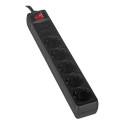 Gembird SPG5-C-10 surge protector Black 5 AC outlet(s) 250 V 3 m