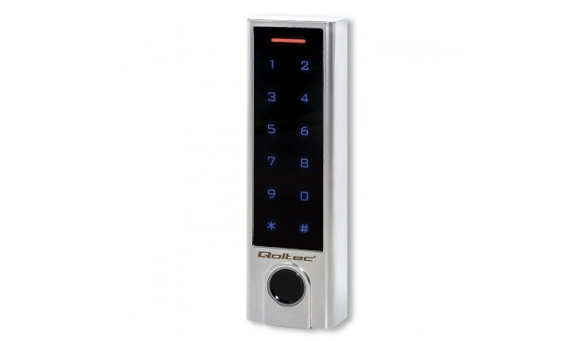 Qoltec 52448 Code lock TITAN with fingerprint reader | RFID | BT 4.0 |Code | Card | key fob | Doorbe