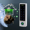 Qoltec 52449 Code lock PROTEUS with fingerprint reader | RFID | Code | Card | key fob | Doorbell | I