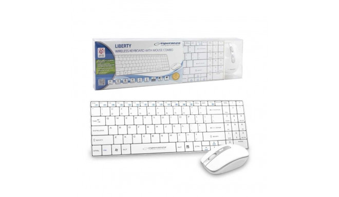 Esperanza EK122W klaviatuur RF juhtmevaba QWERTY valge