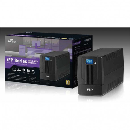 "FSP iFP600 Line-interactive UPS 600VA,360W,SCHUKO*2,12V/7AH*1,LCD VERSION ,230V"