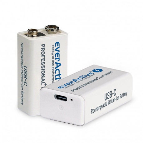 6F22/9V LI-ION 550 mAh USB-B aku