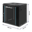 RACK cabinet 19inches, 12U, 600 x 635 x 450
