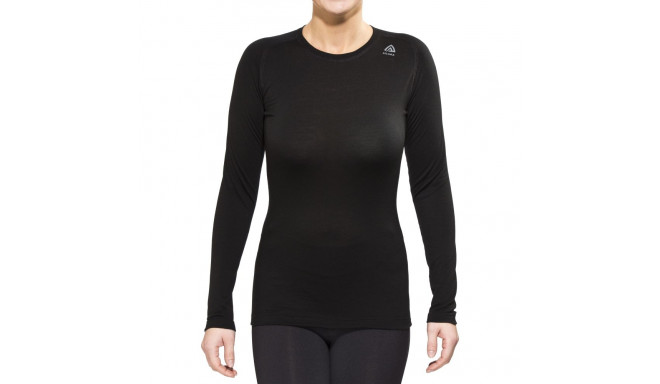 Wo LightWool Undershirt LS 140 Jet Black särk - XS