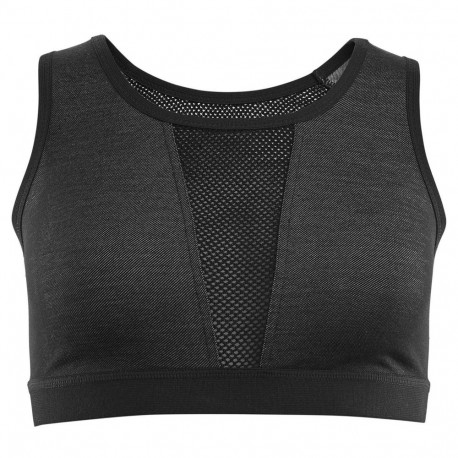Wo FlexWool Sport top Jet Black rinnahoidja - L
