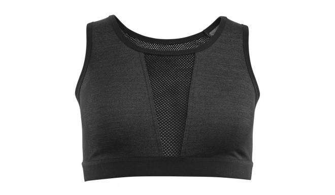 Wo FlexWool Sport top Jet Black rinnahoidja - S