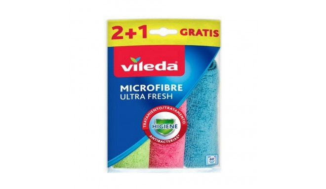 Microfibre cleaning cloth Vileda 167602 Microfibre 3 Pieces (3 Units)