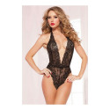 Lacy Bodysuit Seven Til Midnight - Black