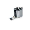Severin AT 2590 toaster 2 slice(s) 1400 W Black, Silver