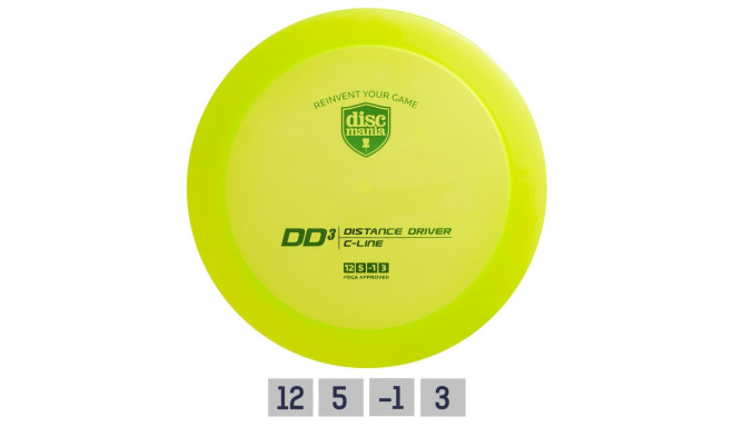 Discgolf DISCMANIA Distance Driver C-LINE DD3 Green 12/5/-1/3