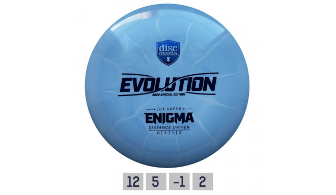 Discgolf DISCMANIA Distance Driver Lux Vapor ENIGMA Evolution Blue 12/5/-1/2