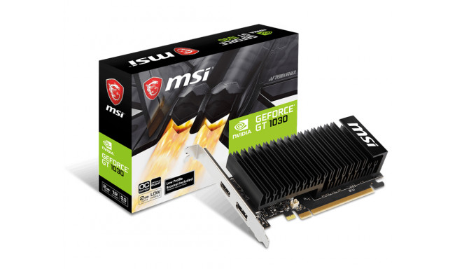 MSI videokaart GeForce GT 1030 2GHD4 LP OC NVIDIA 2GB GeForce GT 1030 DDR4 PCI Express 3.0 x16 (uses x4) HDMI 