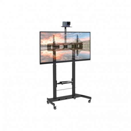TECHLY Floor Stand Height Adjustable 2 Shelves LCD / LED 52-110inch