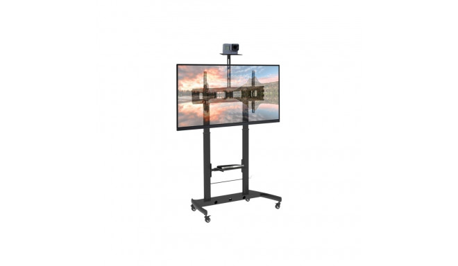 TECHLY põrandastatiiv reguleeritava kõrgusega 2 riiulit LCD / LED 52-110-tolline