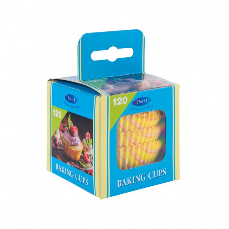 Smile küpsetusvormid 120 tk, kollased, karbis