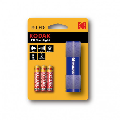 Kodak 9-LED taskulamp+ 3 AAA, sinine