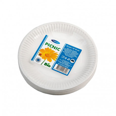 Smile papptaldrikud 18cm, 50tk