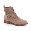 S.Barski W OLI244 beige suede ankle boots (39)