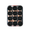 Alpina - Muffin / cupcake tin for 12 pieces non-stick (black)