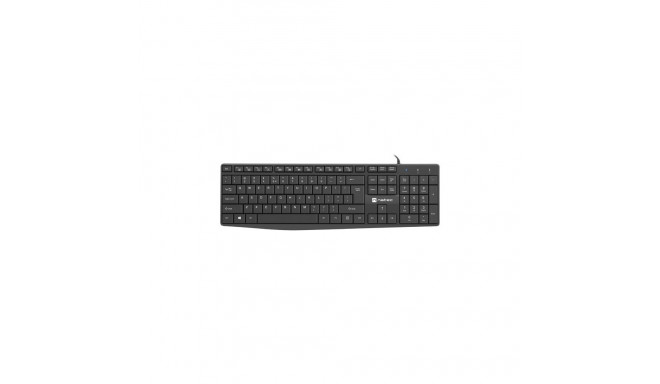 KEYBOARD NATEC NAUTILUS US LAYOUT BLACK SLIM