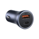 CAR CHARGER 12-24V USB + USB-C 40W GRAY