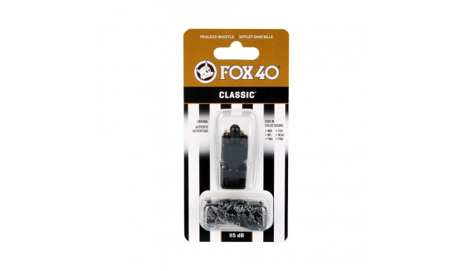 FOX Classic whistle + string 9901-0008 black