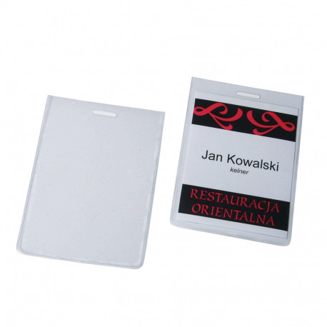 Nimesilditasku PVC 75x105mm vertikaalne