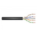 Installation cable U/UTP cat. 5e, PE wire, external gelled, black, 305m (reel)