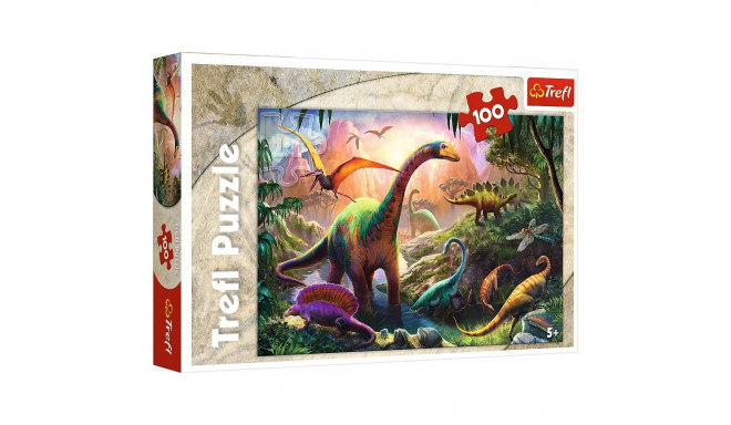 Puzzles 100 elements, World of Dinosaurs