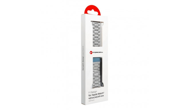 FORCELL F-DESIGN FA10 stainless steel strap for APPLE Watch 42 / 44 / 45 / 49 mm silver