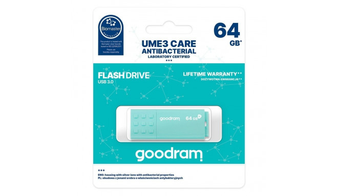 GOODRAM pendrive UME3 64GB USB3.0 (Biomaster protected)