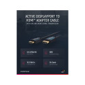 ClickTronic HQ OFC cable DisplayPort - HDMI type A, 4K@60Hz gold plated, 3D, M/M, 5m