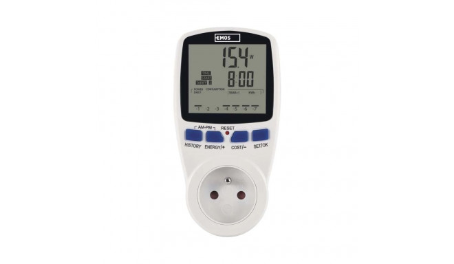 Meter power consumption, kW, kWh