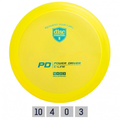 Discgolf DISCMANIA Distance Driver C-LINE PD Yellow 10/4/0/3