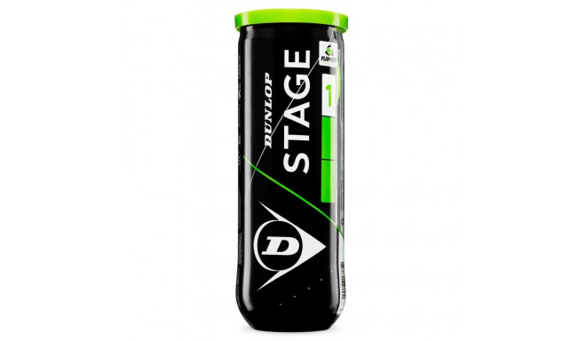 Tennis balls DUNLOP STAGE 1 GREEN 3-tube ITF