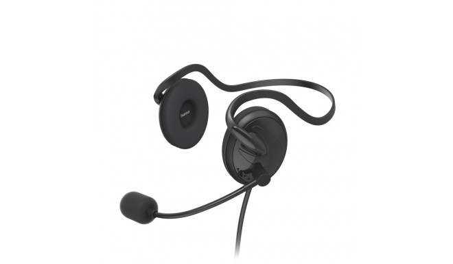 Kõrvaklapid+mikrofon Hama NHS-P100 PC Office Stereo Headset with Neckband/kaelale, 30mm black/must, 