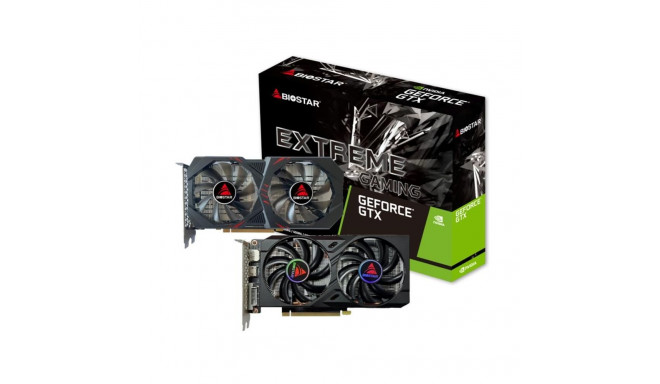 Biostar videokaart NVIDIA GeForce GTX 1660 TI 6GB GDDR6 192bit PCIE 3.0 16x GPU 1500 MHz Dual 